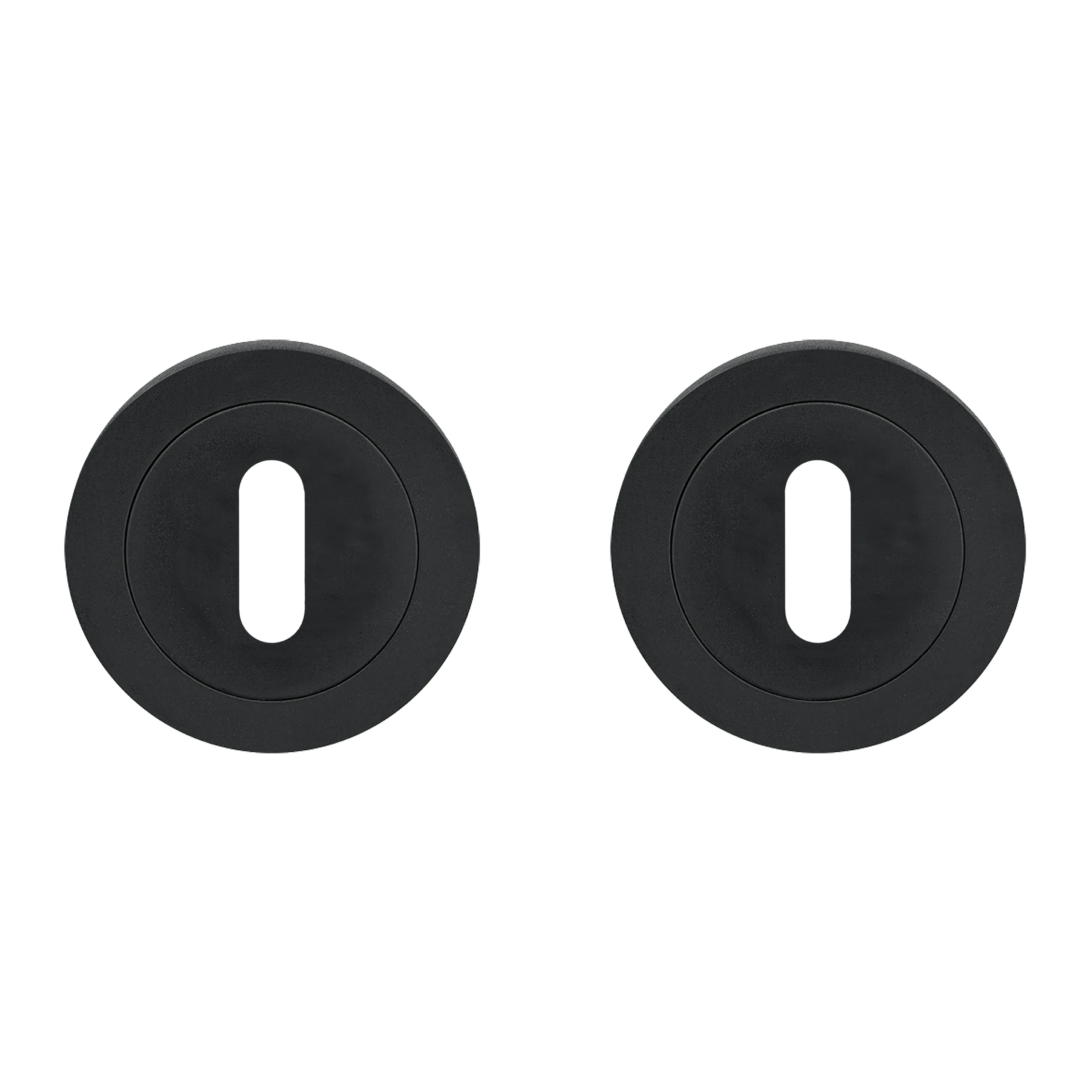 Komplet rozet EZ1332, okrągły szyld, rozeta na klucz prosty OB, kolor czarny